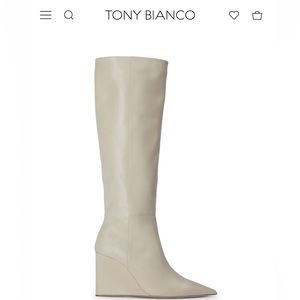NEW! Tony Bianco Drake Vanilla Capretto Calf Boots